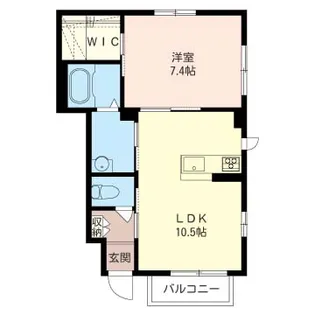 スクイムタウンG【1階】の間取り