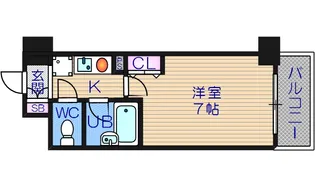 エスリード松屋町【6階】の間取り