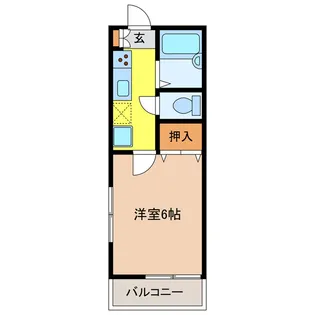 カサグランデ宇部【2階】の間取り