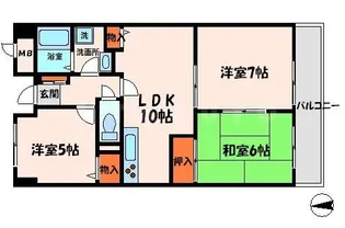 GEパークサイド【4階】の間取り