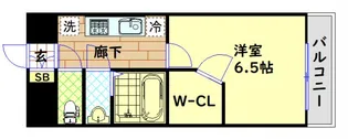 ワールドアイ難波南PORTA【4階】の間取り