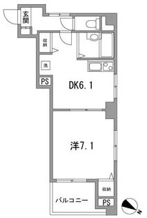 コンフォート築地【3階】の間取り