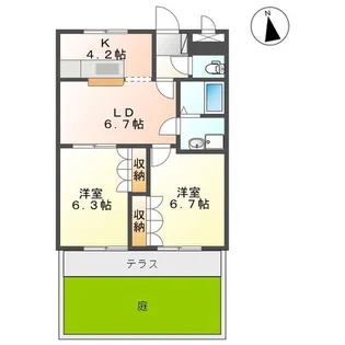 シャルム藤【1階】の間取り