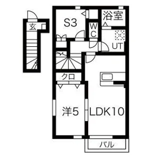 grand parace十二丁目II【2階】の間取り