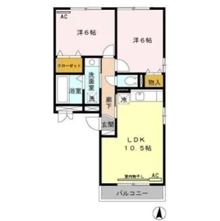 プレミール上野 A【3階】の間取り