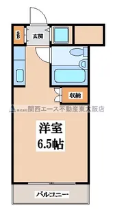 ロイヤルアーク八戸ノ里【4階】の間取り