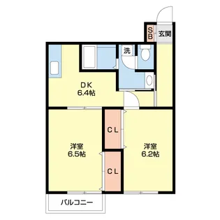 ラフィネロジュマン【1階】の間取り