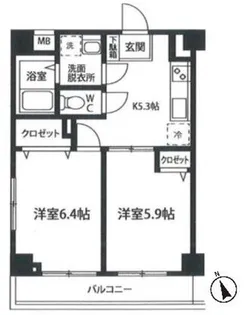 成増ガーデンハイツ【2階】の間取り