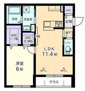 マルベリーメゾン【1階】の間取り