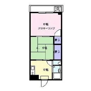 ベイハイツII【3階】の間取り