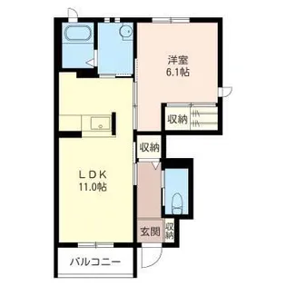 スクエアガーデンE【1階】の間取り
