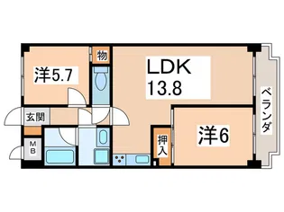 コスモピア赤光【3階】の間取り