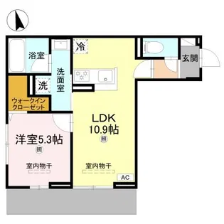 Cube Plage【1階】の間取り