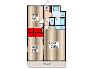 オパールマンション【2階】の間取り