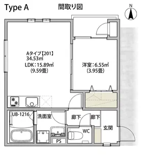 Chat Noir淡路【2階】の間取り