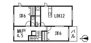 アクシスコートA【2階】の間取り