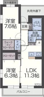 マーベラス竹原【2階】の間取り