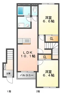 甫(ハジメ)II【2階】の間取り