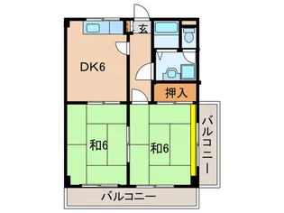 潔ハイマンション【4階】の間取り