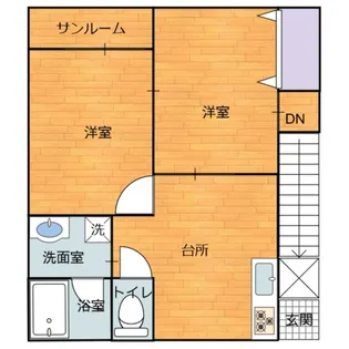 UIコーポ田町【2階】の間取り
