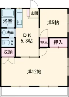 ドミール姫子B【2階】の間取り