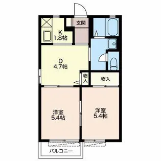 クレールベルテ【2階】の間取り