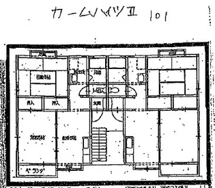 カームハイツII【1階】の間取り