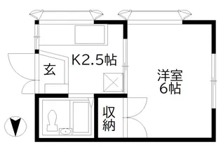 1Kの間取り画像