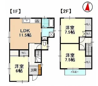 静岡県浜松市中央区蜆塚2【一戸建】の間取り