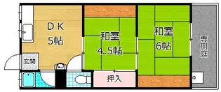 奥野ハイツ【2階】の間取り