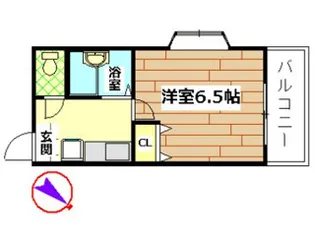 アクアリゾート六本松【2階】の間取り