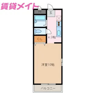 シーパーク鈴鹿【2階】の間取り