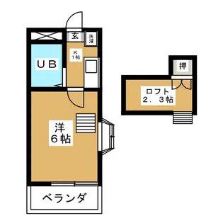 レジデンスATT立川【2階】の間取り
