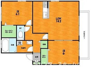 ルミエール東中振C棟【2階】の間取り