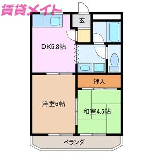 ストリートアート【4階】の間取り