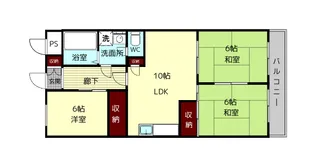 第5サンコウハイツ【1階】の間取り