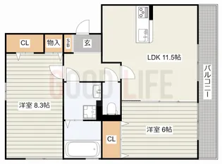 兵庫県三木市平田2【アパート】の間取り