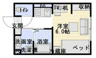 1Rの間取り画像