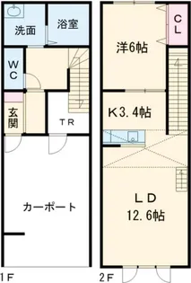 1LDKの間取り画像