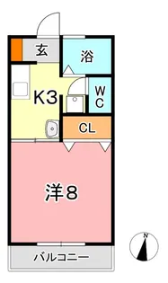 モアタウンMOZU A【2階】の間取り
