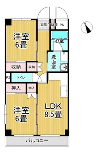 トーヨーハイツ【3階】の間取り