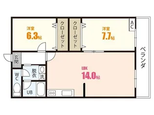 インペリアルずいうん【4階】の間取り
