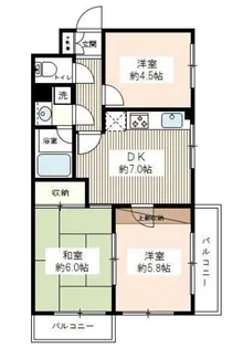 クリオ上大岡伍番館【2階】の間取り