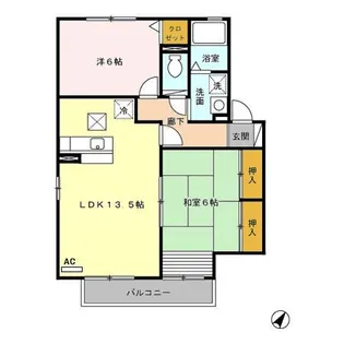 2LDKの間取り画像