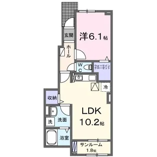 レグラ・デ・オロII【1階】の間取り