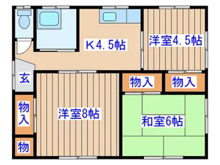 宮城県仙台市宮城野区田子3【一戸建】の間取り
