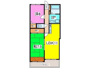 ロイヤルマンション健軍I【5階】の間取り