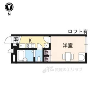 レオパレス黄金色の呑田【1階】の間取り