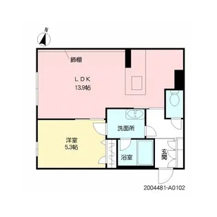 1LDKの間取り画像