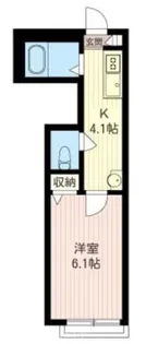 テオス国立【1階】の間取り